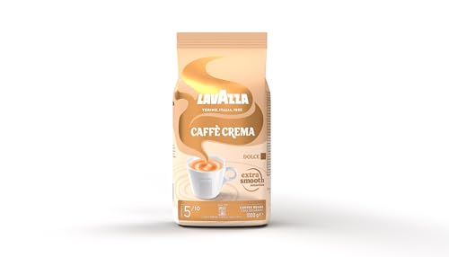 Lavazza, Caffè Crema Dolce, Arabica und Robusta Kaffeebohnen, Ideal für Espressomaschinen, mit Aromanoten von Trockenfrüchten, Nussiger Geschmack, Intensität 5/10, Mittlere Röstung, 1 kg Packung