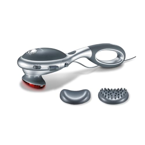 Beurer MG 70 Infrarot Massagegerät, Klopfmassage, zur Massage von Rücken, Nacken, Arme, Beine, zwei verschiedene Aufsätze, Infrarotwärmefunktion, (1er Pack)