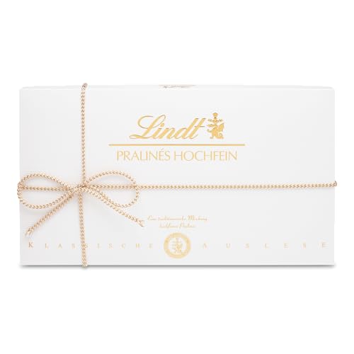 Lindt Schokolade - Hochfein Pralinen | 350 g | Pralinés-Schachtel mit 35 Pralinen in 17 köstlichen Sorten mit und ohne Alkohol | Pralinengeschenk | Schokoladengeschenk