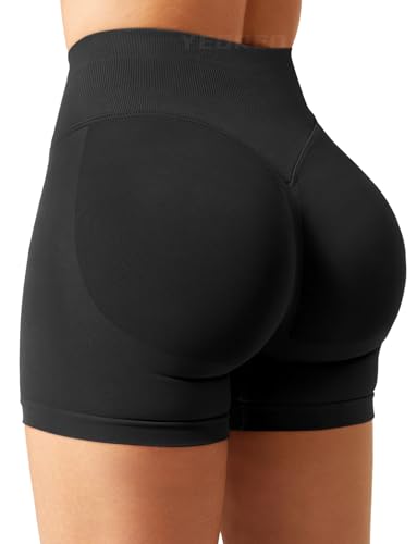 YEOREO SoftHue Damen Sport Shorts Invisible Scrunch Butt Lifting Gym Workout Shorts 4.5