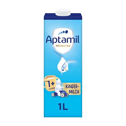 Aptamil Kindermilch 1+ 1 Liter trinkfertig (6er Pack), trinkfertig & praktisch, für Kleinkinder im Wachstum, mit Vitaminen A, C und D sowie ALA (Omega-3), Calcium und Jod, ohne Palmöl