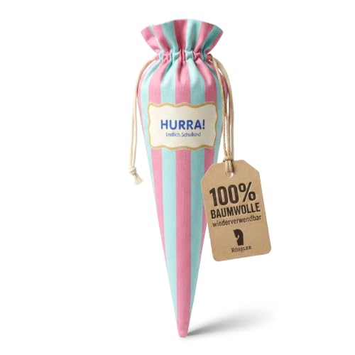 Rössler Schultüte Mädchen Pink/Türkis, Baumwolle