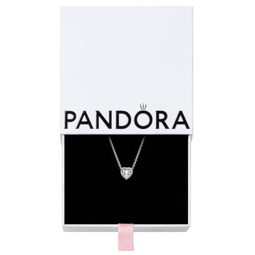 PANDORA Halskette 398425C01-45 Sterling Silber Frauen Herz in Relief