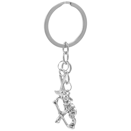 Kisangel Hockey-Schlüsselanhänger - Metall Eishockey Spieler für Schlüsselbund & Rucksack Taschen Kinder Frauen Männer Hockey-Fans (8cm)‌