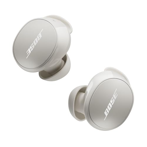 Bose QuietComfort Kabellose Noise-Cancelling-Earbuds, Lifestyle-Bluetooth-Earbuds für Sport und mehr mit aktivem Noise-Cancelling, bis zu 8,5 Stunden Akkulaufzeit, Rauchweiß