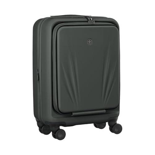 WENGER Skyon Carry-On Hartschalenkoffer, Handgepäck, Trolley, 35 (45) l, Laptop- und Tabletfach, Sicherheitsschloss, Reisen Urlaub, Anthrazit, 653564