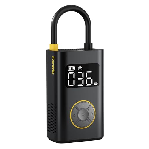 Fanttik X9 Pro Tragbare Elektronische Luftpumpe, 1 Min Schnelles aufblasen Elektrische Kompressor, 10,3 BAR/150 PSI Luftkompressor mit LED-Licht für Fahrrad, Auto, Motorrad und Ball-Klassisch Schwarz