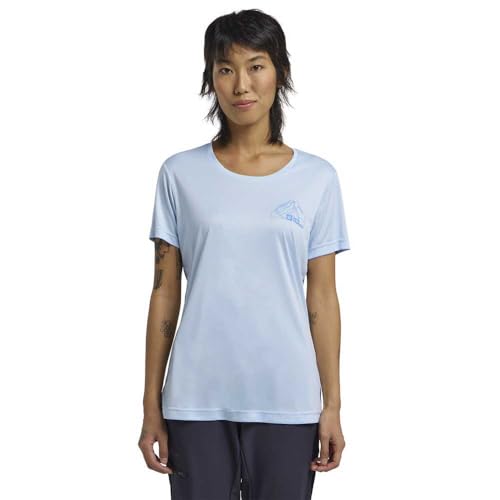 Jack Wolfskin Damen Peak Graphic W T-Shirt, MTN Ice Blue, M EU