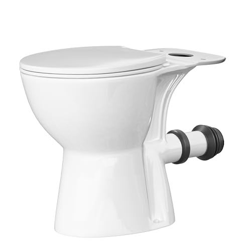 Spülrandlose Toilette für Größere Menschen Senioren Soft-Close,Toilettenschüssel, Toilettensitz, Toilettenschüssel mit Sitz, weich schließender Toilettendeckel. 16inch Höhe Toilettensitz