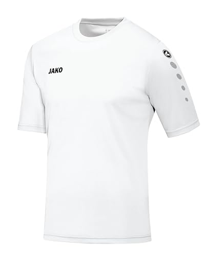 JAKO Herren Team (Kurzarm) Fußballtrikots, Weiß, L EU
