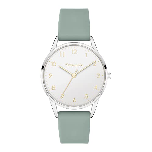 Tamaris Damenuhr - Damen Armbanduhr u.A. in Silber, Gold, Roségold, Schwarz, Blau, Rosa, Burgundy, Grün - Gehäuse rund & eckig auch mit Blumen-Motiven, Wasserfest