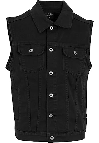 Urban Classics Gr. S Herren Denim Vest TB 514 Regular Fit - Schwarz (blackraw 12) - M