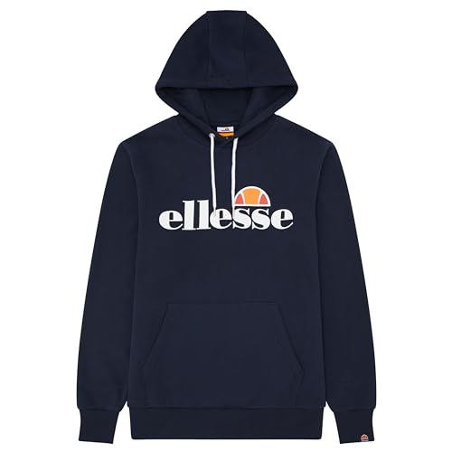 Ellesse Mens SL Gottero OH Hoody Sweatshirt, Navy, MED