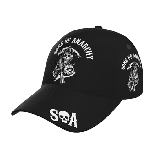 RATKATU Baseballkappe für Herren und Damen Sons Verstellbar of Baseball Cap Unisex An*arc&hy Basecap Sonnenhut Sportkappe für Outdoor Sport Leisure Reisen