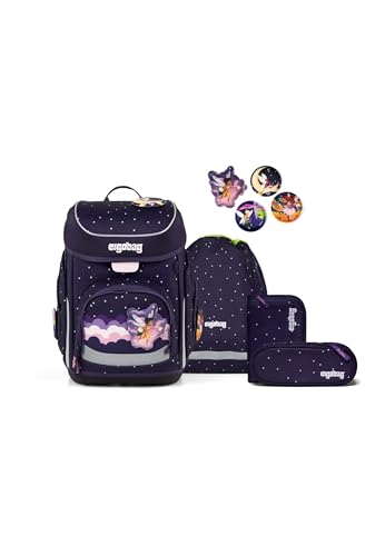 ergobag Schulranzen-Set cubo Set SternguckBär - Lila