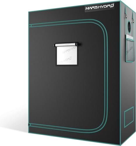 MARS HYDRO Growzelt 120x60x150cm,Indoor Grow Tent Reflektierende Mylar Zuchtzelte Hydrokultur,abnehmbaren Boden Tablett,für Pflanzen wachsen Raum
