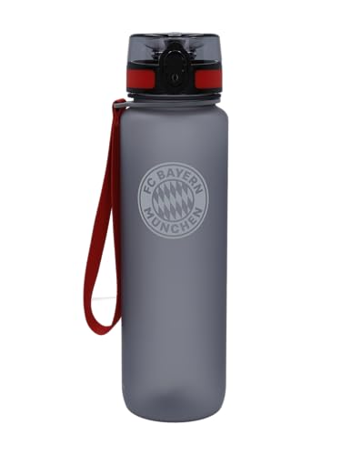 FC Bayern München I Trinkflasche I Durchsichtig I 1 L I Schule I Kindergarten I Sport I Fußball