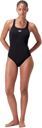 Speedo Damen Eco Endurance+ Medalist Badeanzug | Athletische Passform | Klassisches Design | Recyclingmaterial | Chlorbeständig | Besonders flexibel Black 36