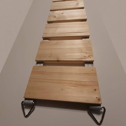 Medikratz Catwalk Katzenbrücke, Hängebrücke für Katzen aus hochwertigem Massivholz in verschiedenen Längen, 50cm - 200cm (Naturbelassen) (200 cm)