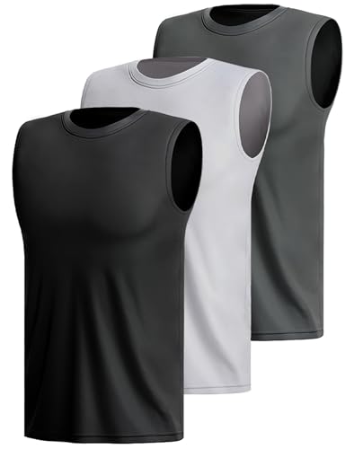 3 Or 5er Pack Sport Tank Top Herren äRmellos Shirt Fitness Achselshirt Schnelltrocknend Muskelshirt Atmungsaktiv Laufshirt Tanktop Gym Funktionsshirt Sleeveless Sportshirt Westen Multipack M