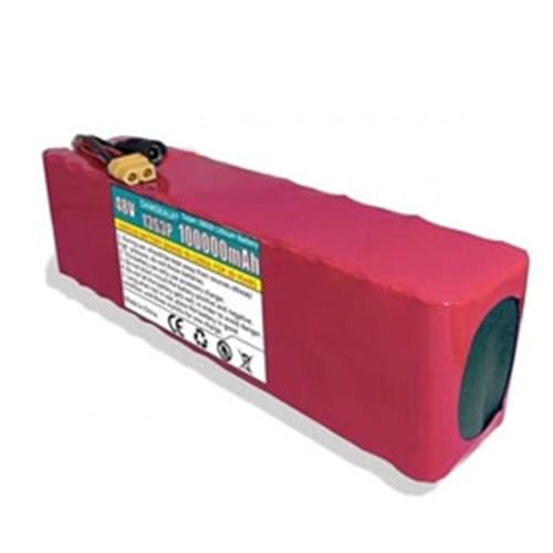 48V E-Bike Pedelec Akku 100AH 13S3P Electric Bicycle Battery Mit Ladegerät wasserdichte PVC-Batterie Mit Integrierter Schutzplatine XT60