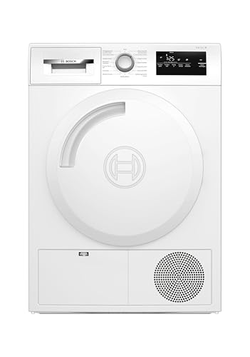 Bosch WTH83V03, Wärmepumpentrockner 7 kg, Serie 4, optimaler Trocknungsgrad dank AutoDry, Nachlegefunktion, TouchControl-Tasten, Umweltfreundliches Kältemittel, EasyClean Filter, Weiß