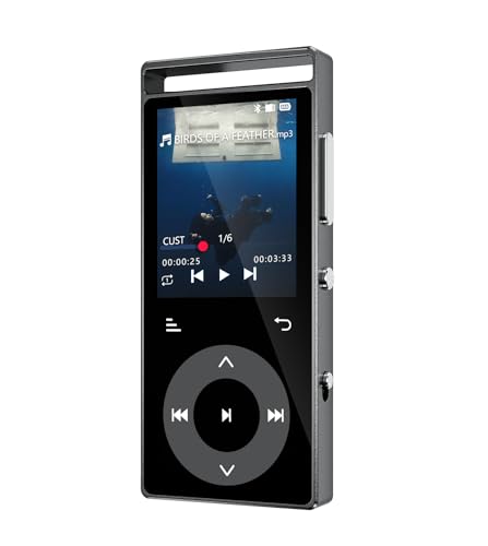 90GB MP3 Player Bluetooth 5.3, MP3-Player mit HiFi-Sound Touch-Tasten