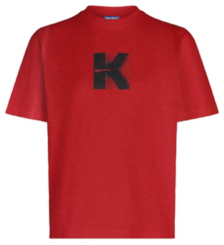 KARL LAGERFELD JEANS, Women's, Regular Short Sleeve K Logo Tee, Regular Fit, Pompeian Red, M