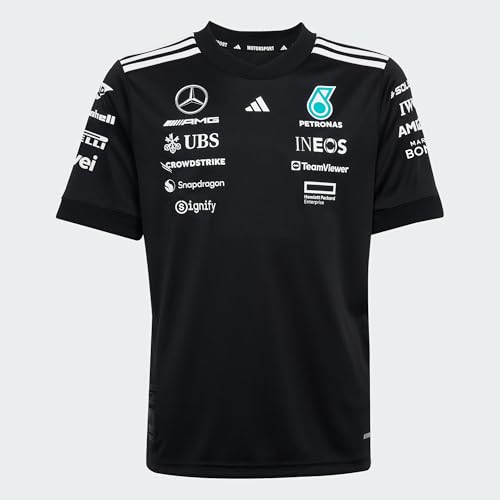 adidas Herren Mercedes - AMG Petronas Formula ONE Team Driver Jersey Black Men, Black/White, L