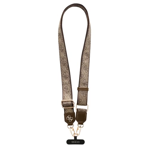 CG MOBILE Guess Universal Crossbody verstellbares 4G PU-Lederband und Haltegurt-Patch (braun)
