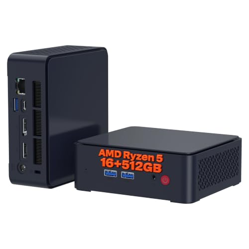 AWOW AK12 Mini-PC, AMD Ryzen 5 R2514 Embedded (4C/8T, bis 3.7 GHz, 15 W), 16 GB DDR4, 512 GB PCIe 3.0 SSD, Radeo Vega Graphics, Dual-4K HDMI 2.0/DP 1.2, USB-C, Wi-Fi 5/BT 5.0, Gigabit LAN