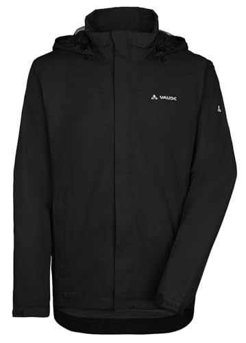 VAUDE Men's Escape Bike Light Jacket |Wasserdichte 2-Lagen Regenjacke - Winddicht, Atmungsaktiv & Leicht | Netzfutter | Kapuze im Kragen | Reflektierende Elemente | Eco Finish