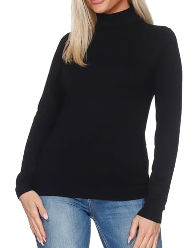 VERO MODA Damen Vmglory Rollneck Blouse Noos Bluse, Schwarz, XL EU