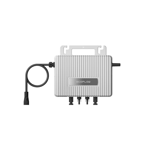 EcoFlow Stream Mikro-Wechselrichter 800W 0% VAT, Intelligenter Solarwechselrichter WLAN für Balkonkraftwerk, PV-Wechselrichter für 2 Solarpanele, IP67 wasserdicht, integrierter MPPT, App-Steuerung