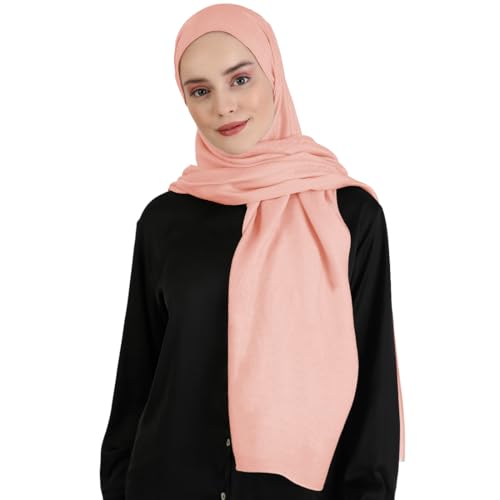 TaleMoon Hijab Kopftuch Damen,Muslimische Hijab für Frauen,Modern Islamische Baumwoll Kopftucher,Beige Rosa Gebetskopftuch,Headscarf und Tuch,Premium Muslimische Kleider,Muslimische Frauen Geschenke