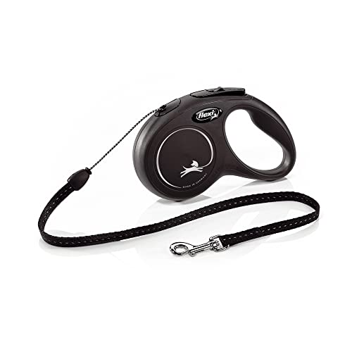 flexi Classic S Hunde Roll-Leine, 5m Seil, schwarz