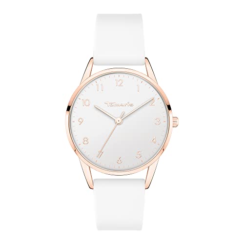Tamaris Damenuhr - Damen Armbanduhr u.A. in Silber, Gold, Roségold, Schwarz, Blau, Rosa, Burgundy, Grün - Gehäuse rund & eckig auch mit Blumen-Motiven, Wasserfest