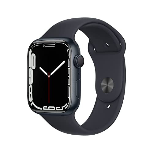 Apple Watch Series 7 (GPS, 45MM) Aluminiumgehäuse Mitternachts mit Mitternachts Sportarmband (Generalüberholt)