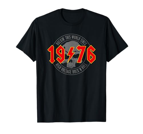1976 Jahrgang Geburtstag Rock and Roll Heavy Metal T-Shirt
