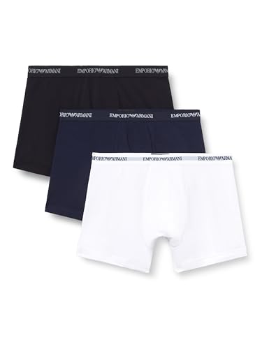 EMPORIO ARMANI Herren-Boxershorts, Weiß/AR.Blau/Schwarz, XL