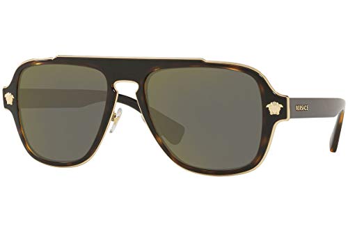 Ray-Ban Herren 0VE2199 Sonnenbrille, Schwarz (Dark Havana), 55