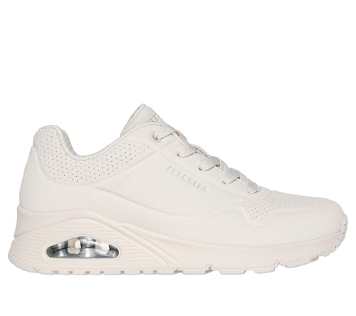 Skechers Damen Uno Stand On Air Trainers, Off White Durabuck, 40 EU