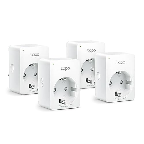 Tapo P100 WLAN Smart Steckdose 4er Pack, Smart Home WiFi Steckdose, Alexa Zubehör, funktioniert mit Alexa, Google Home, App gesteuert, Sprachsteuerung, Fernzugriff, Kein Hub notwendig
