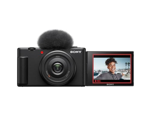 Sony Vlog Kamera ZV-1F | Digitalkamera (Klapp- und drehbares Display, 4K Video, Slow- Motion, Vlog Funktionen) - Schwarz