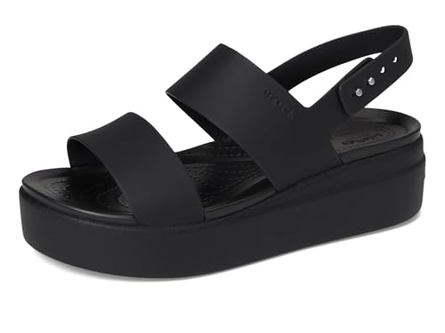 Crocs Herren Brooklyn Low Wedge Sandalen, Black/Black, 38/39 EU