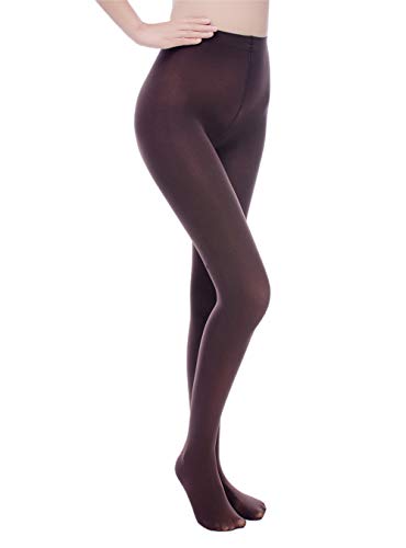 EVERSWE 80D Microfaser Damen Strumpfhose (L/XL, Kaffee)