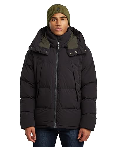 G-Star Herren G- Whistler Padded Hooded Jacke 2.0, Schwarz (dk black D25345-D518-6484), XL