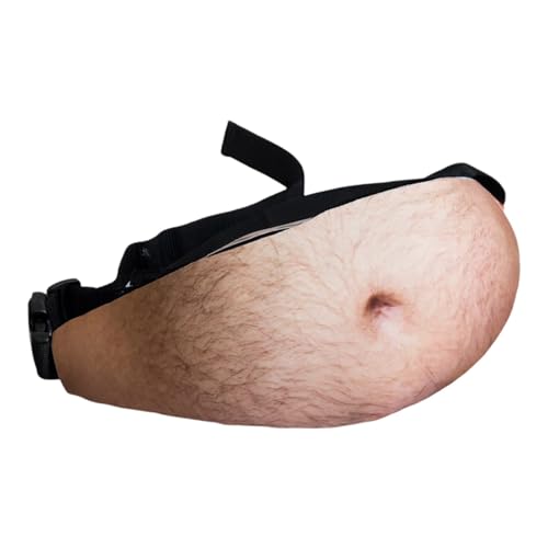 Bauchtasche Herren lustig, Bauchtasche Bauch: Gürteltasche Für Damen & Herren Lustiges Bierbauch-Tasche Praktisch Hüfttasche Leicht Scherzgeschenk Fanny Pack Für Reisen, Party & Alltag Beige
