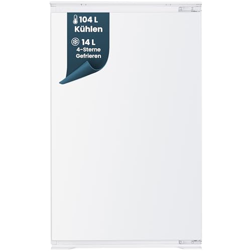 homeX CFB1181E Einbaukühlschrank mit Gefrierfach 88cm Nische 118 Liter