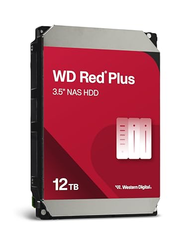 WD Red Plus 12 TB NAS Interne Festplatte 3,5 Zoll - 7200 U/Min, SATA 6Gb/s, CMR, 512MB Cache